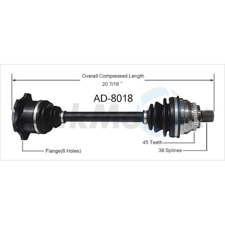 Surtrack Axle Cv Axle Shaft, Ad-8018 AD-8018